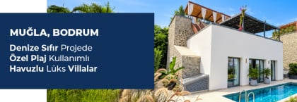 Bodrum Gümüşlük’te Denize Sıfır Özel Projede Havuzlu Villalar