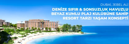 Dubai Palm Jebel Ali'de Sonsuzluk Havuzlu Denize Sıfır Daireler