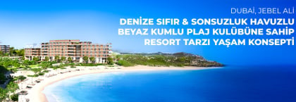 Dubai Palm Jebel Ali'de Sonsuzluk Havuzlu Denize Sıfır Daireler