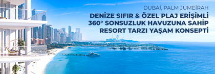 Dubai Palm Jumeirah'da Şık Tasarımlı Denize Sıfır Daireler