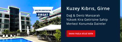 Kuzey Kıbrıs Girne'de Deniz ve Dağ Manzaralı Eşyalı Daireler