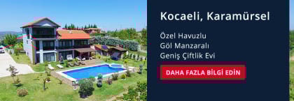 Karamürsel'de Havuz ve Türk Hamamlı Geniş Bahçeli Çiftlik Evi
