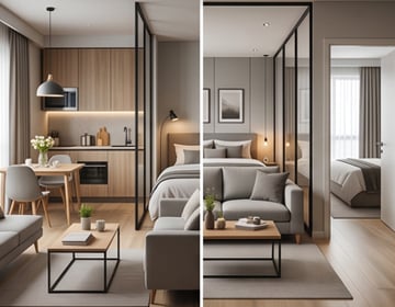 Studio apartment vs. 1-bedroom apartment​