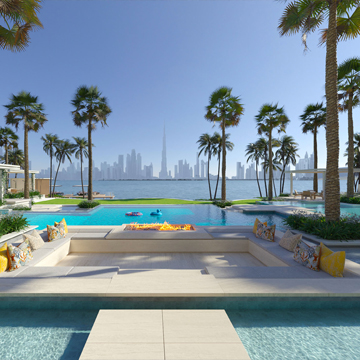 Maisons avec vue sur la mer à Dubaï