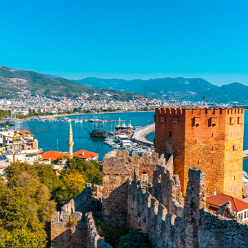 Alanya view with tower Alanya view with tower