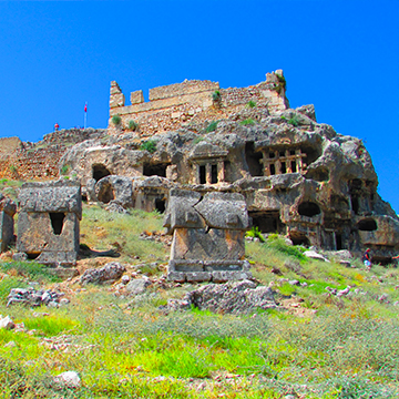 ancient structure on small hills ancient structure on small hills