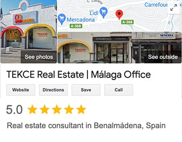 Tekce Real Estate Malaga Office Google Review