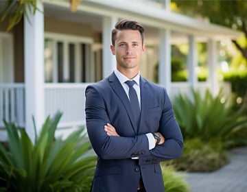 A man working as real estate agent