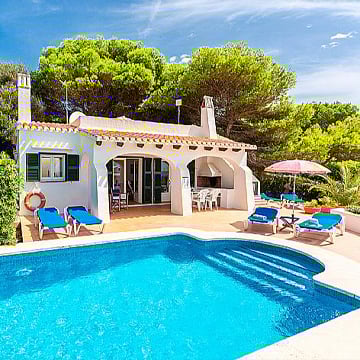 beachfront house with a pool in Spain