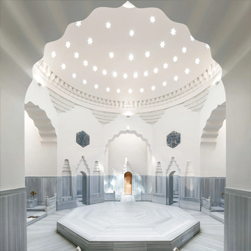 Interieur van een hamam in Istanbul