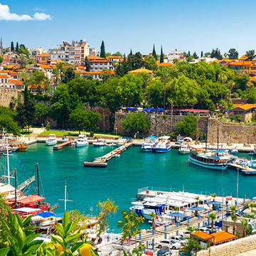 Antalya’s Roman Harbour in Old Town (Kaleiçi), one of the top travel destinations in Turkey