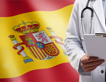 spanish flag, doctor, stethoscope